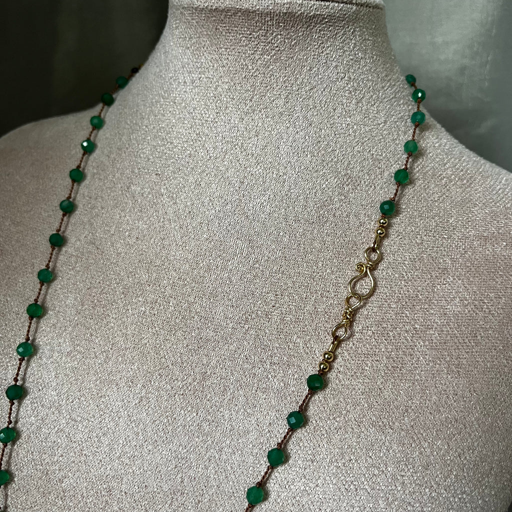 Bosgroene agaat ketting