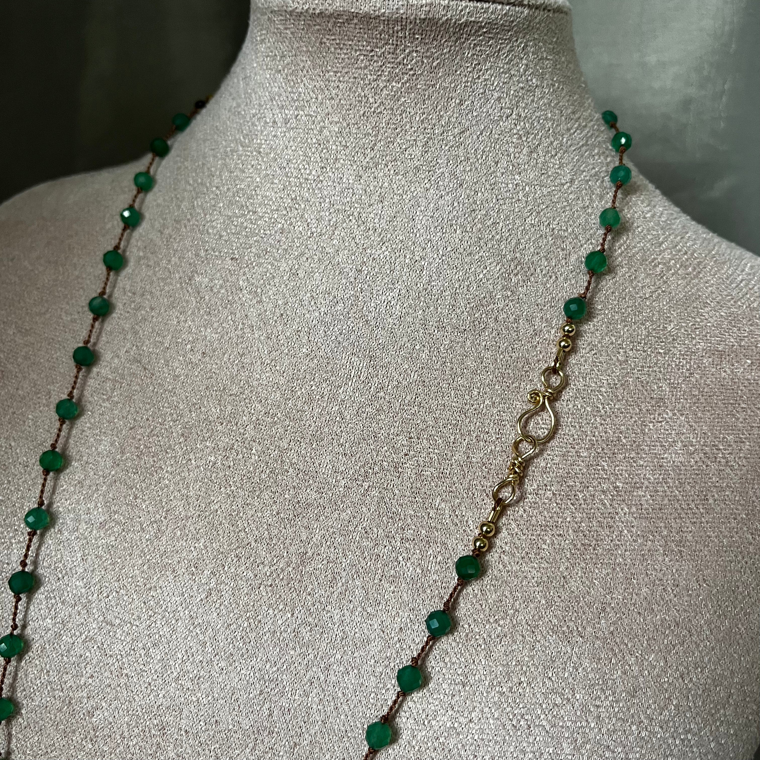 Bosgroene agaat ketting