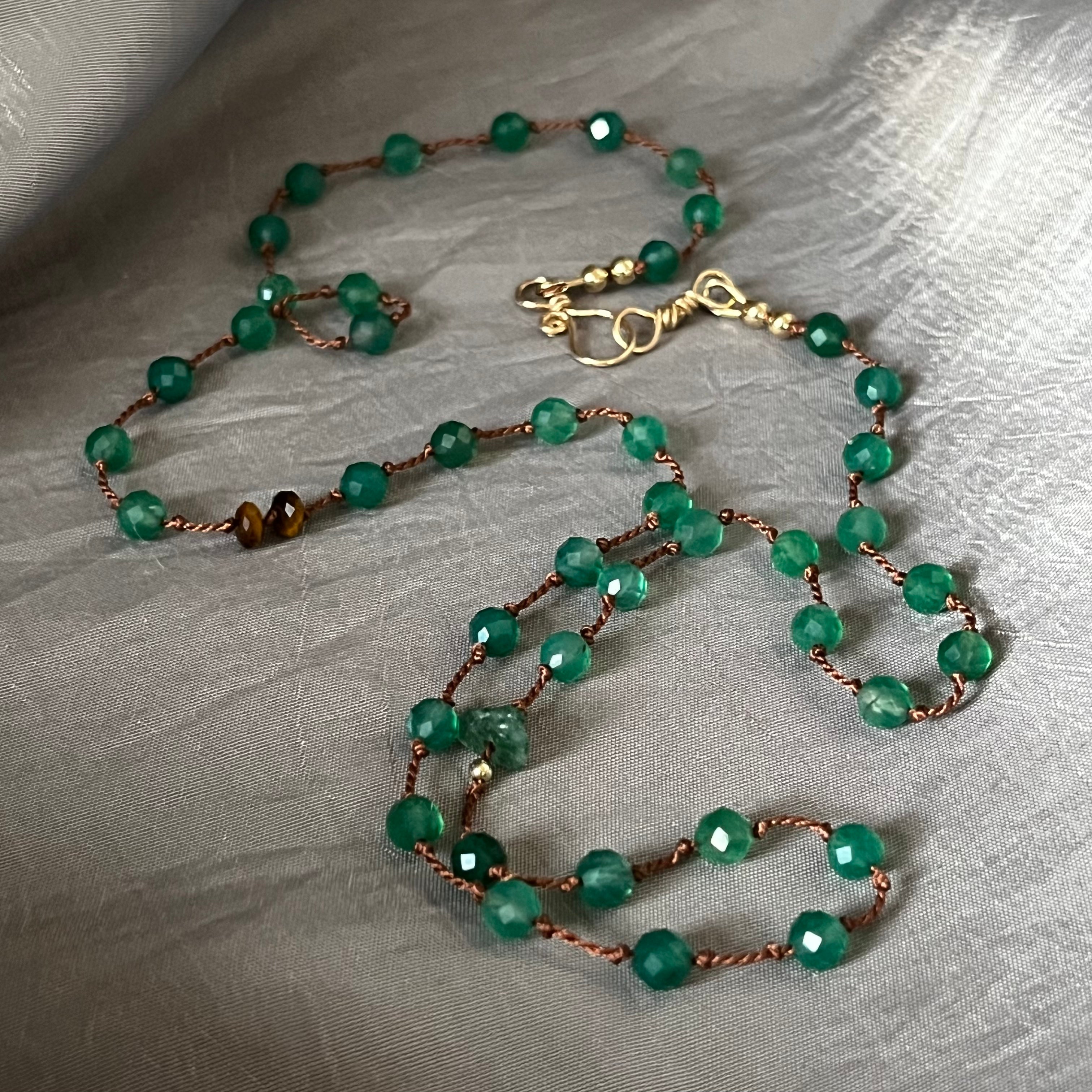 Bosgroene agaat ketting