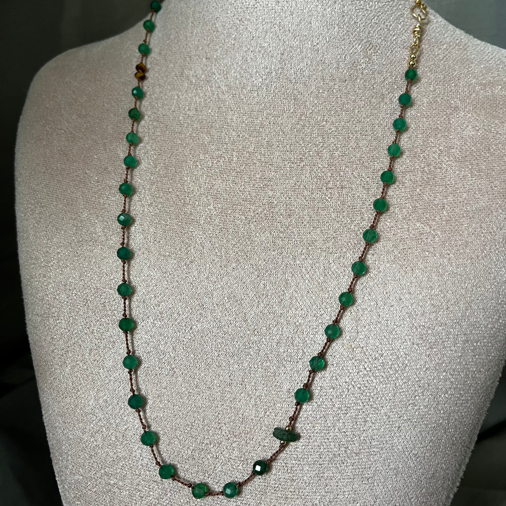 Bosgroene agaat ketting
