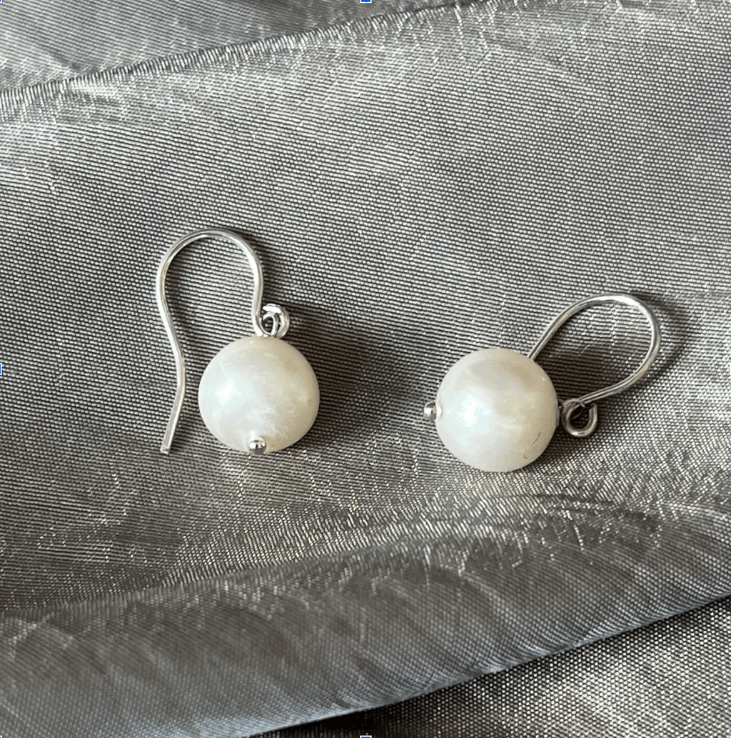 Parel oorbellen zilver